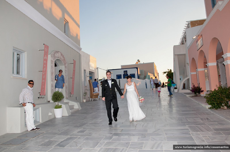 casamento em santorini