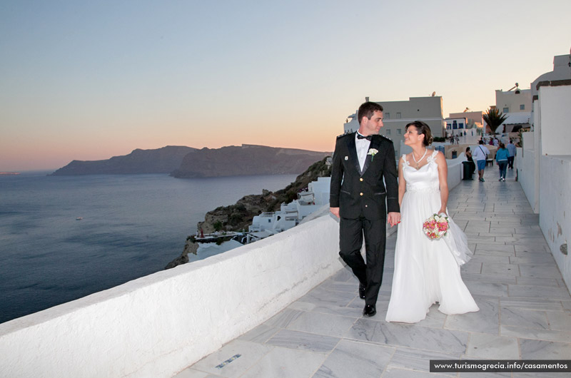 casamento em santorini