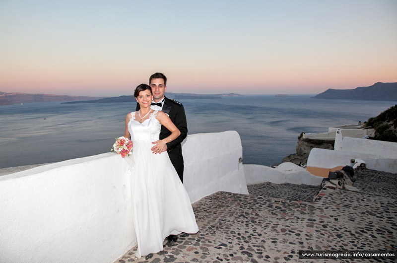 casamento em santorini