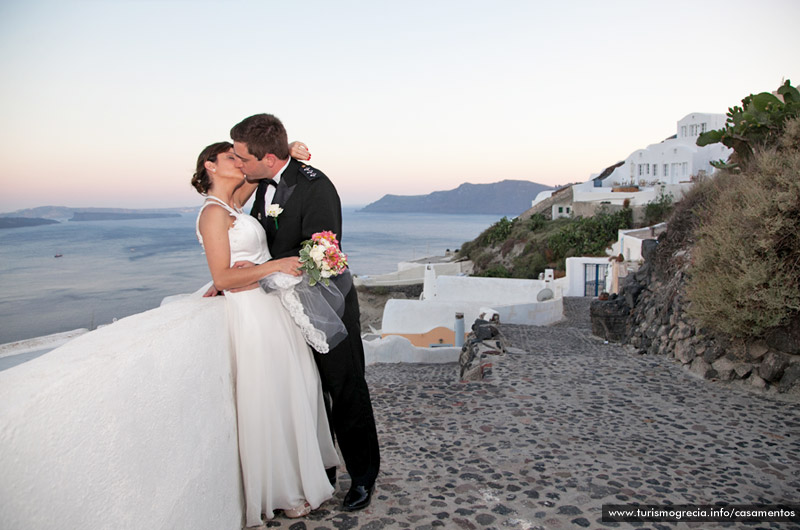 casamento em santorini