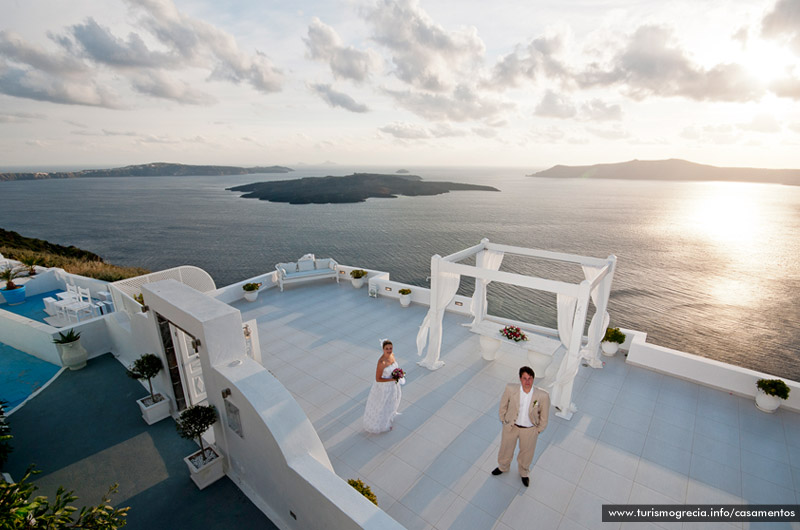 casamentos em santorini