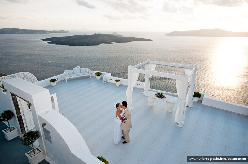 casamentos em santorini