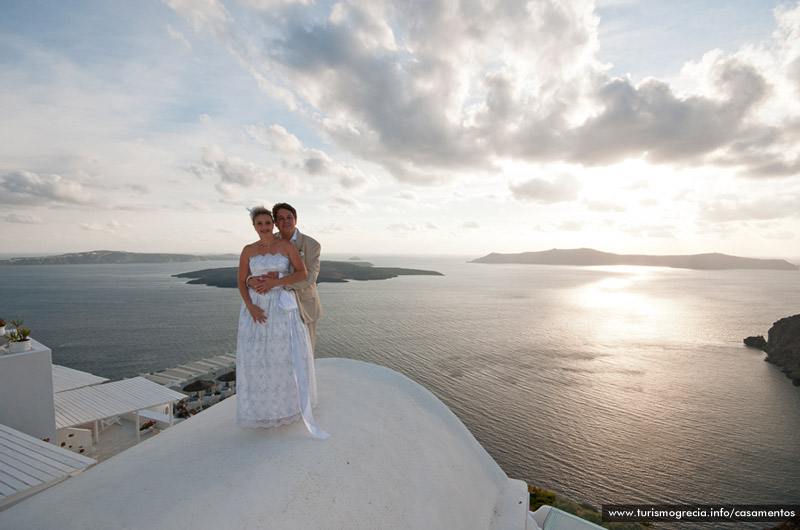 casamentos em santorini