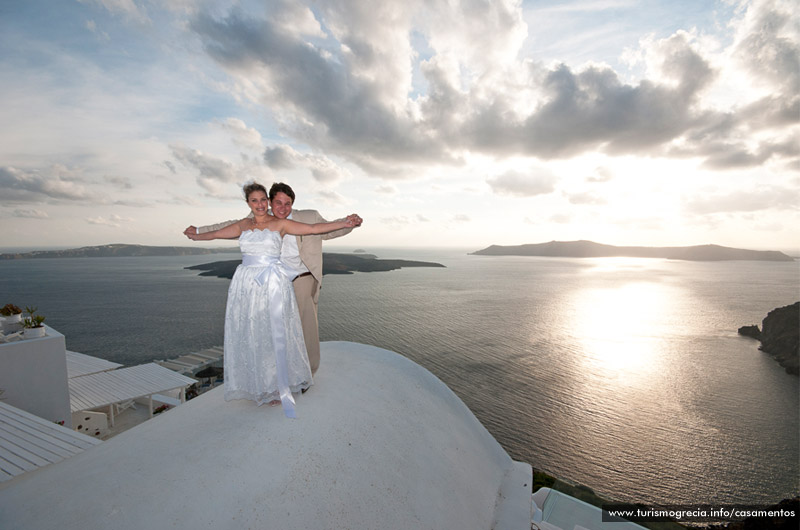 casamentos em santorini