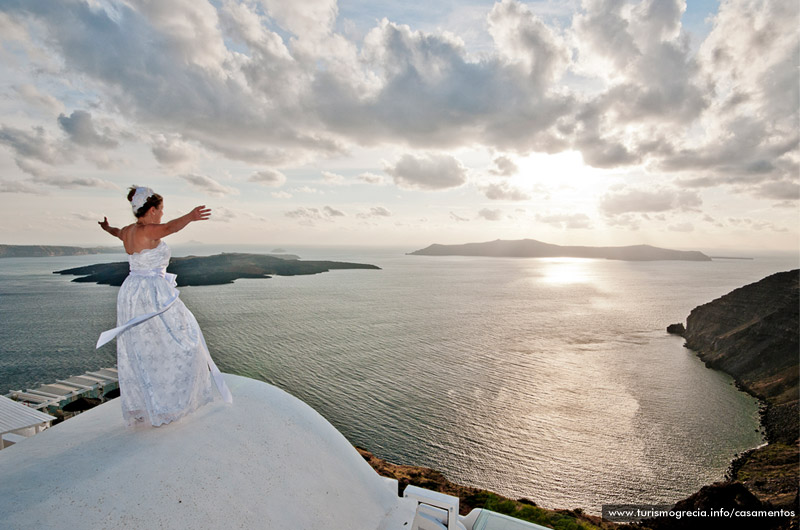 casamento em santorini