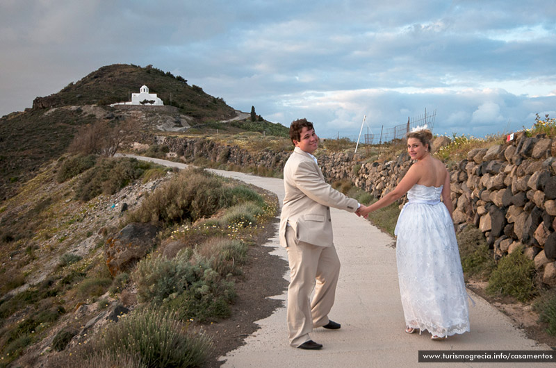 casamento em santorini