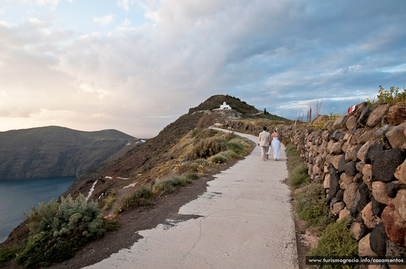 casamento em santorini