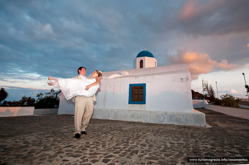 casamento em santorini