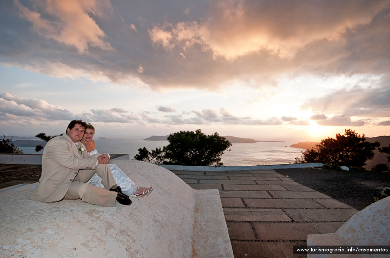 casamento em santorini