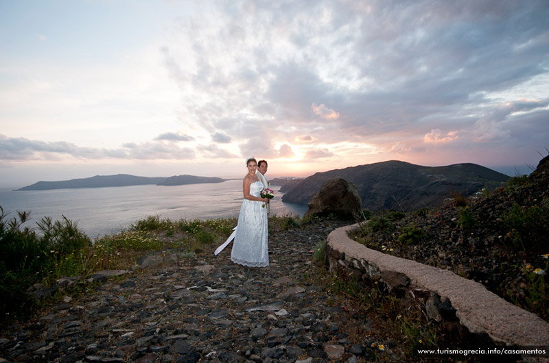 casamento em santorini