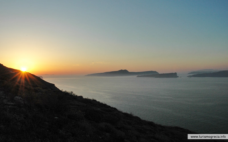 pôr do sol em santorini