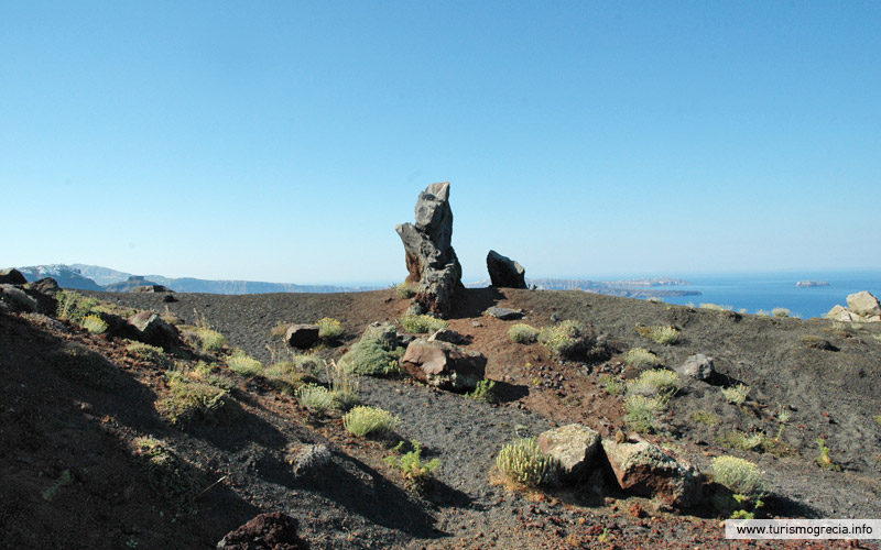 santorini rochosas vulcânicas