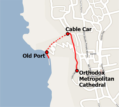 santorini fira mapa