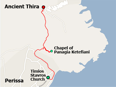 thera perissa mapa