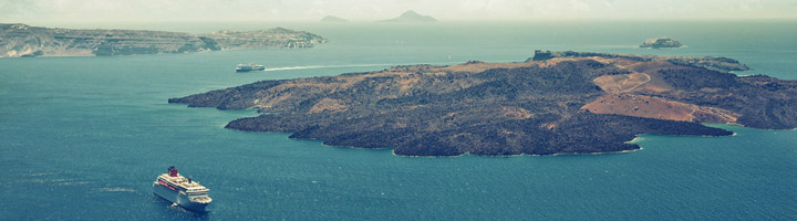 vulcão de santorini