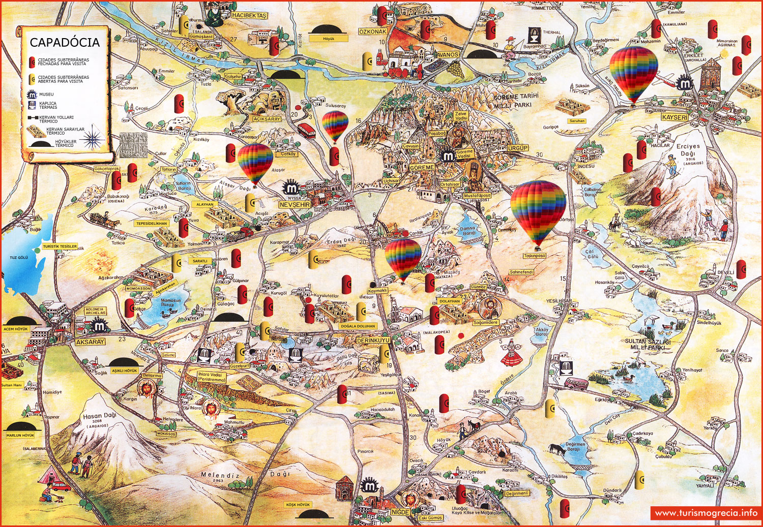 mapa capadocia